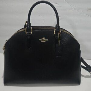 Coach BAG Quinn Satchel W/ Polished Black Patent Leather